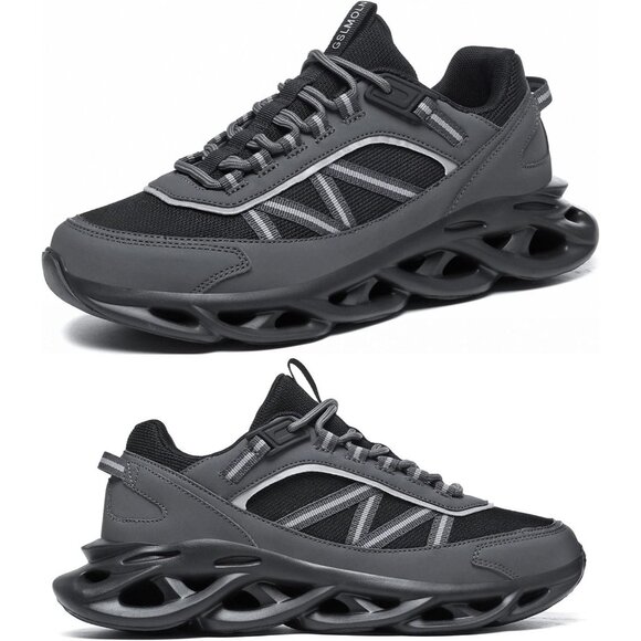 Other - Men's Black White Cross Training Walking Running Tennis Sneakers Athletic Shoes